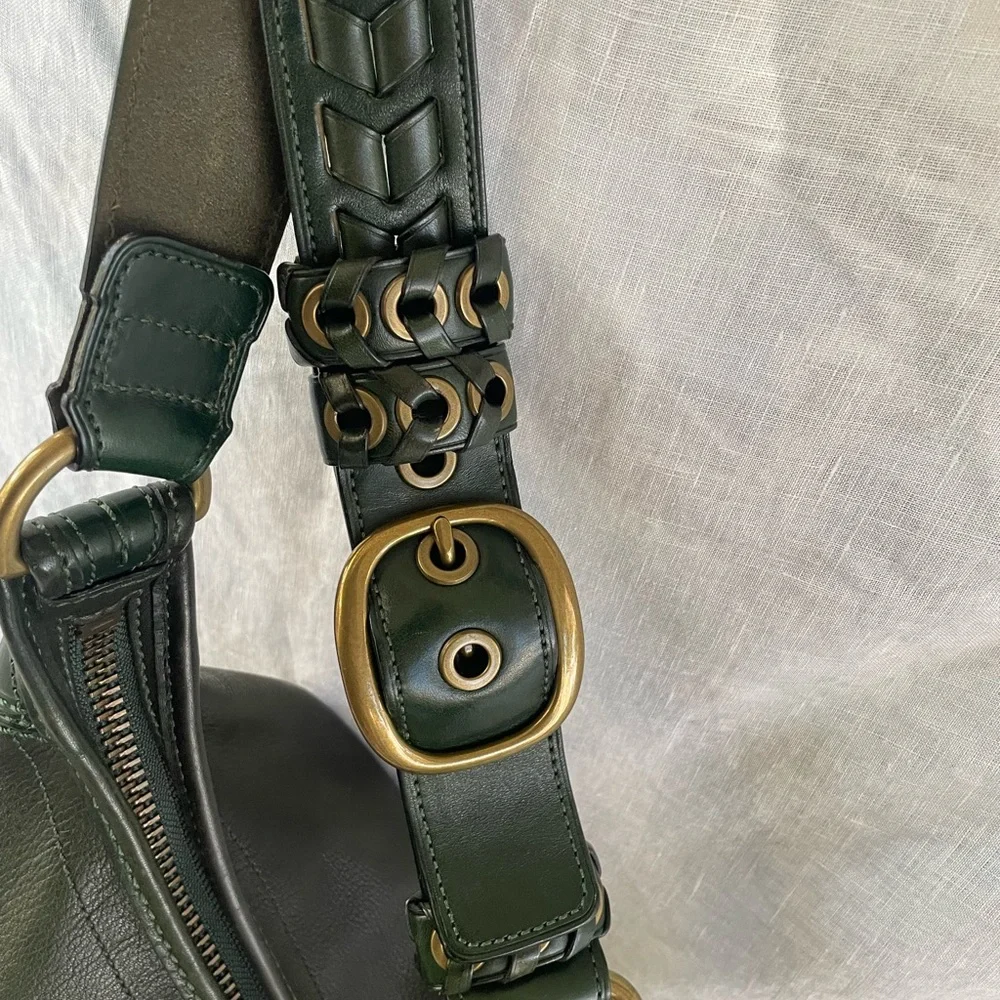Coach XL 11423 Bleeker Tattersall Glass 💚 Green